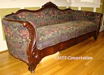 American Southern Antebellum Walnut Sofa